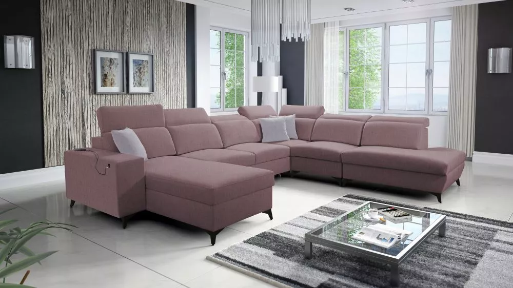 Dīvāns Bartone 10 Mix Standard · Rozā · 300 × 361 × 83 cm