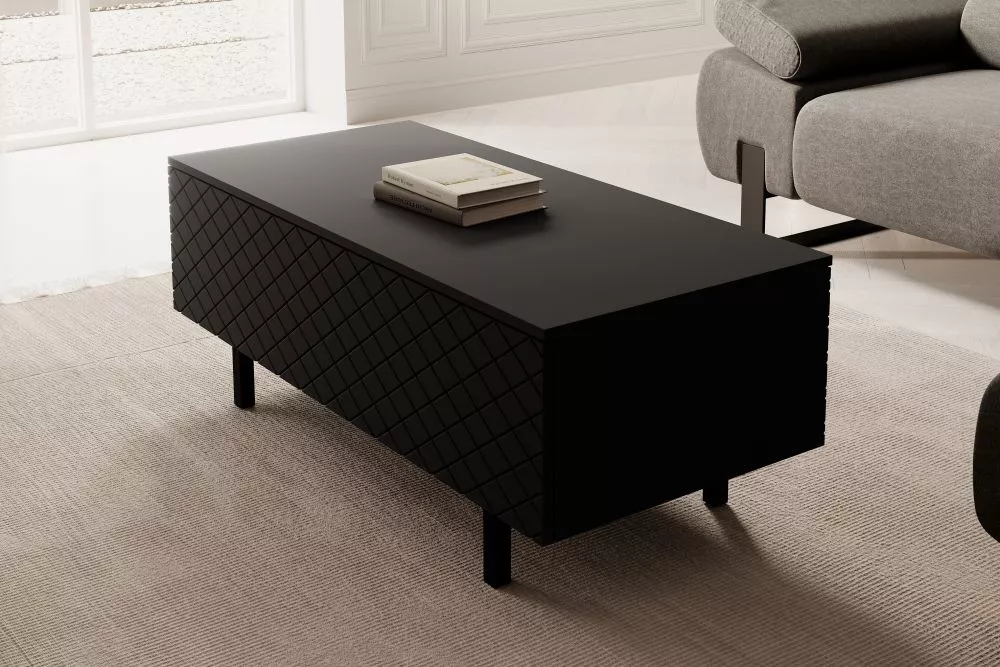Žurnālgalds Scalia 2 L120 2K Black · Melns · 120 × 55 × 46 cm