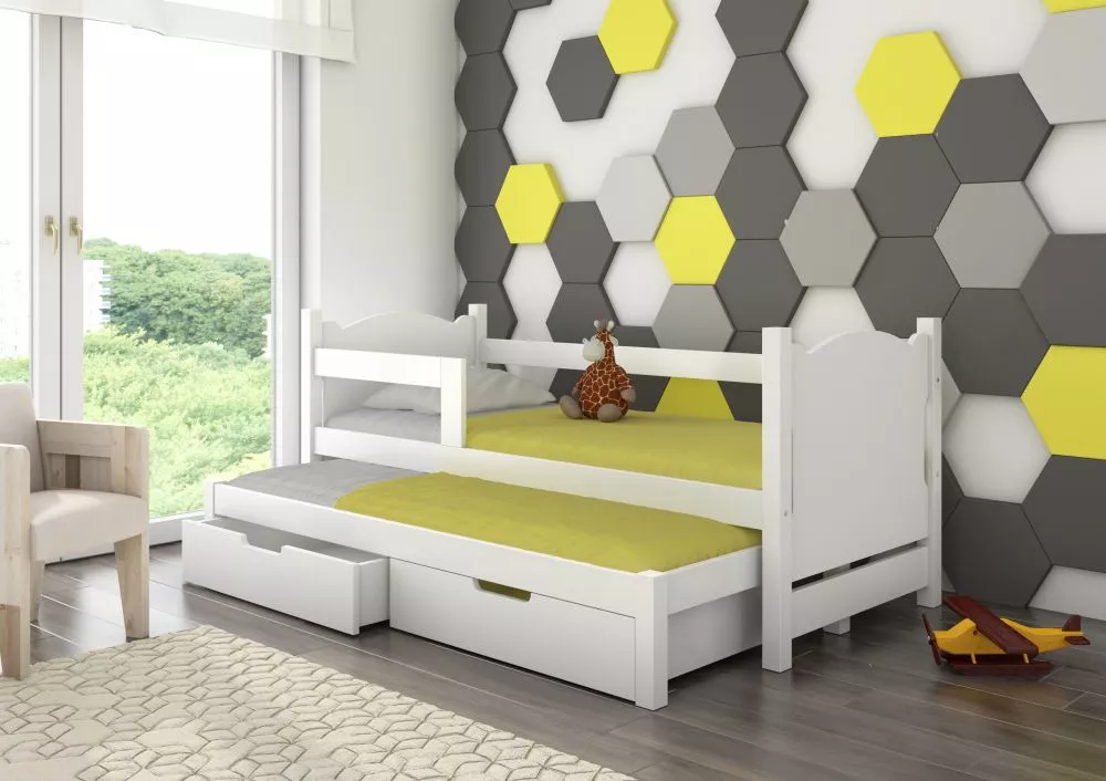 Bērnu gulta Campos ar stelāžam Guļamvietas platums: 75 cm, Guļamvietas garums: 180 cm, · 81 × 188 × 80 cm