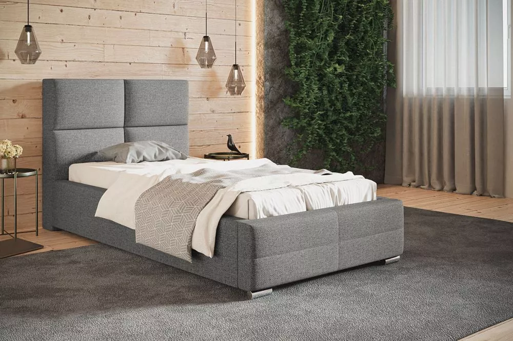 Gulta Bed 3 standard ar stelāžu Guļamvietas platums: 90 cm, Guļamvietas garums: 200 cm, stelāžas tips: koka, · Pelēks · 