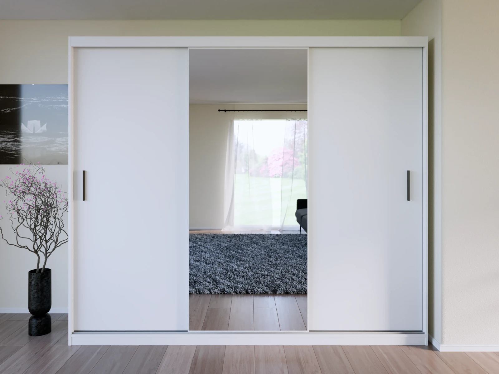 Skapis Bregi 250 · Balts · 250 × 60 × 215 cm