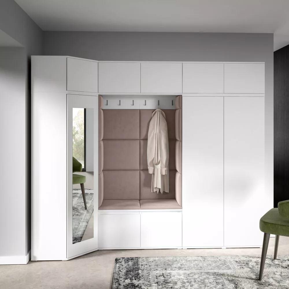 Apavu plaukts Emi 39 Trinity Korpusa krāsa: balts, · 260 × 225 × 70 cm