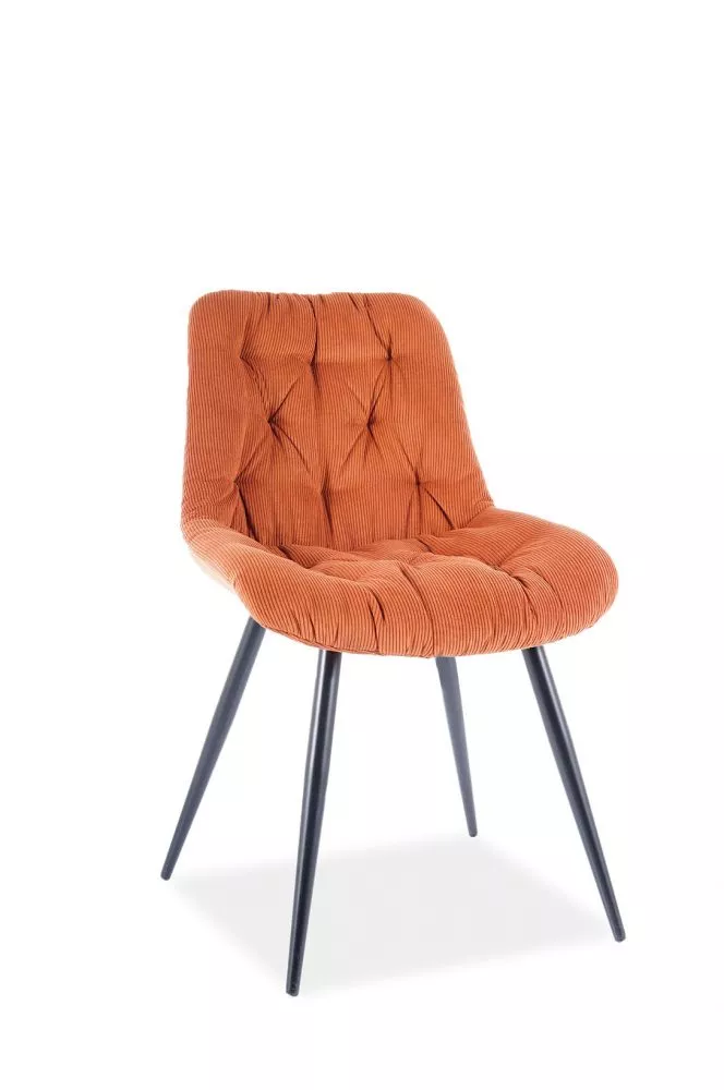 Krēsls Praga Sztruks · Oranžs · 84 × 49 × 43 cm