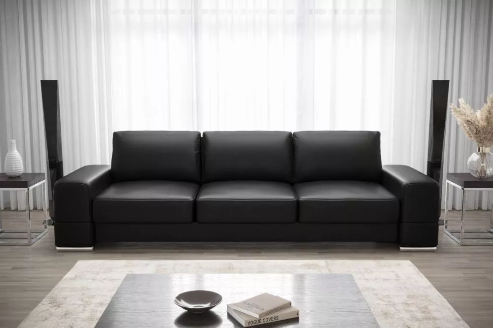 Dīvāns Zara DL Standard · Melna · 95 × 270 × 82 cm