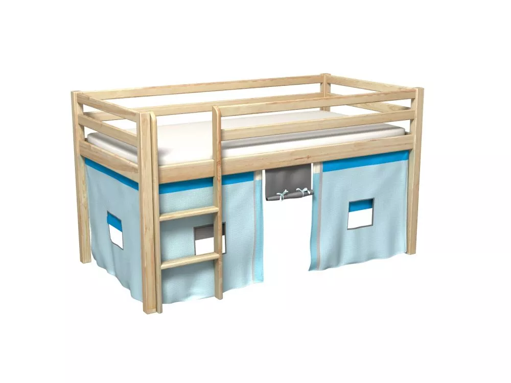 Bērnu gulta Gabi ar stelāžu Guļamvietas platums: 80 cm, Guļamvietas garums: 180 cm, · 88 × 188 × 106 cm