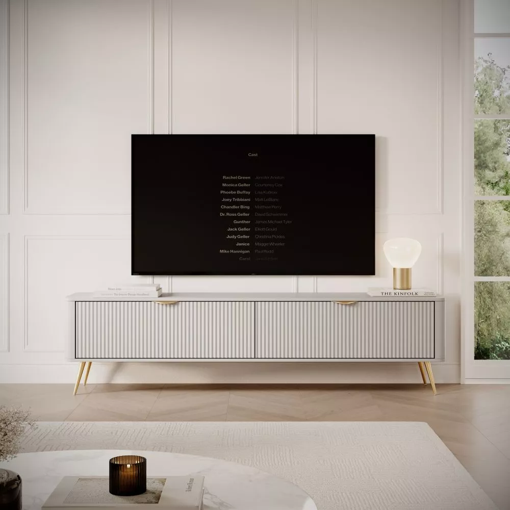 TV tumba Lante E · Bēšs · 200 × 38 × 51.2 cm