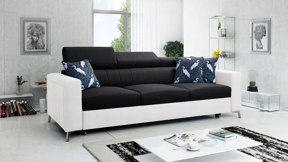 Dīvāns Baltico Premium Sofa Standard · Melns + balts · 99 × 236 × 83 cm