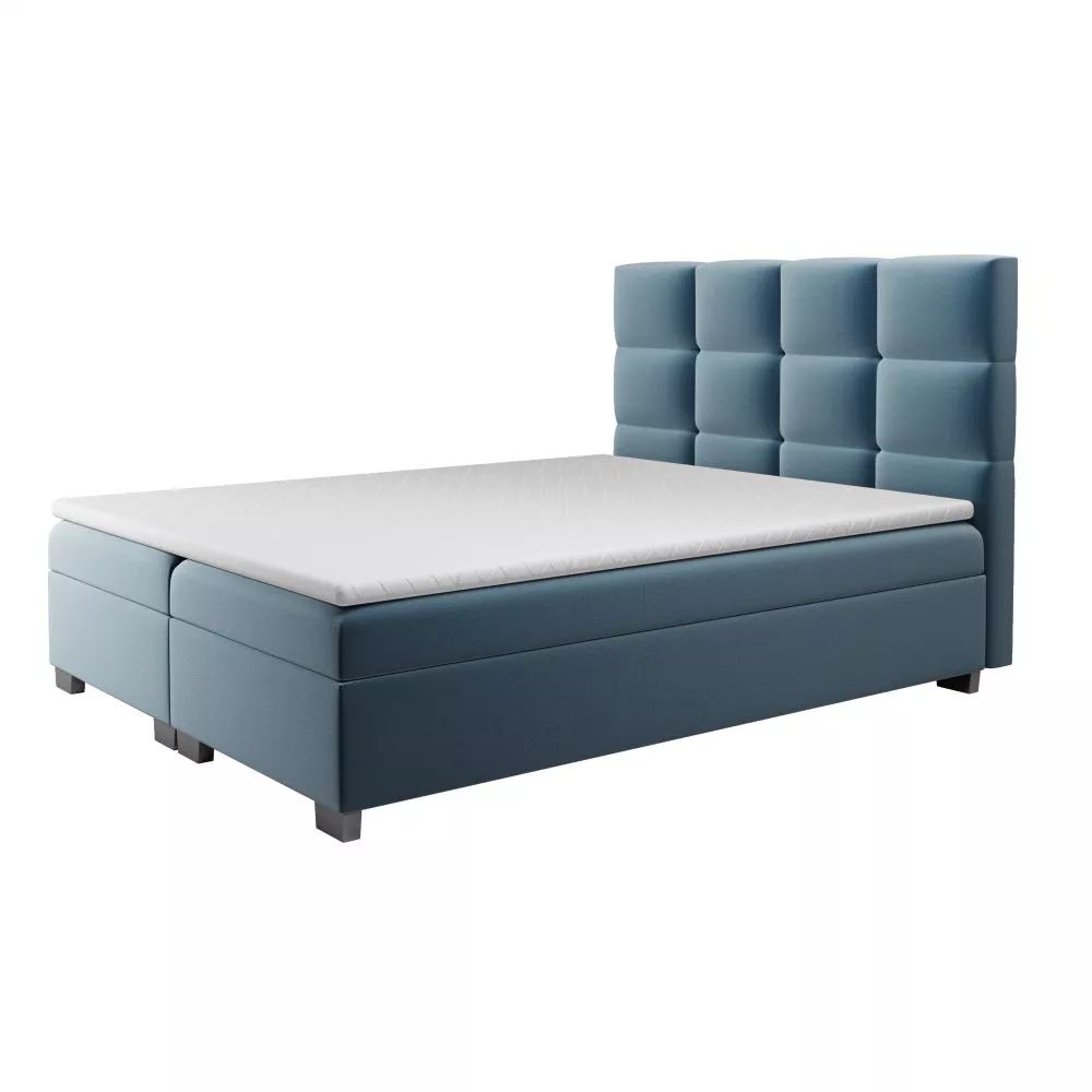 Gulta Kanada standard ar stelāžu Guļamvietas platums: 140 cm, Guļamvietas garums: 200 cm, · Zils · 140 × 213 × 116 cm