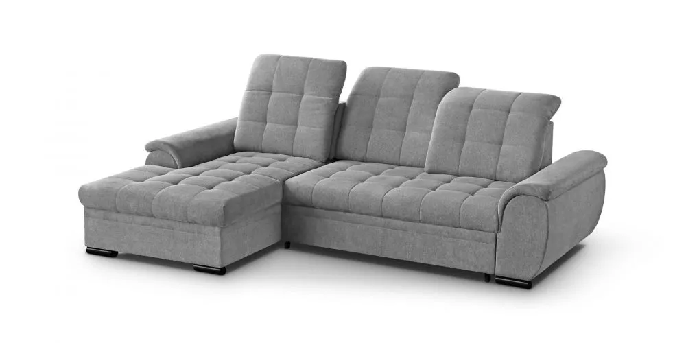 Dīvāns Bergamo Mini New Standard · Gaiši pelēks · 164 × 260 × 89 cm