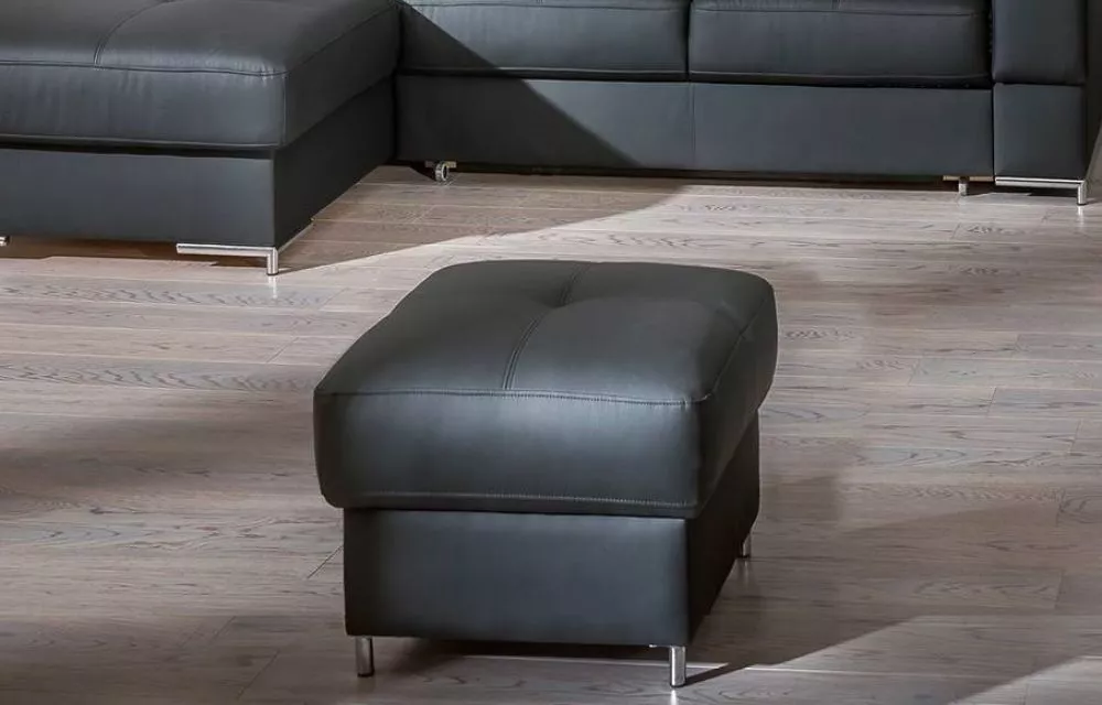 Pufs Bazalt Pouf standard Auduma numurs: Cayenne 1114, · Melns · 61 × 47 × 61 cm