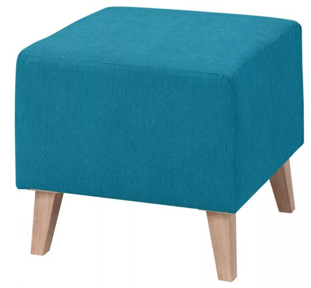 Pufs Oviedo P Standard Auduma numurs: Moric 13, · Tirkīzs · 51 × 45 × 51 cm