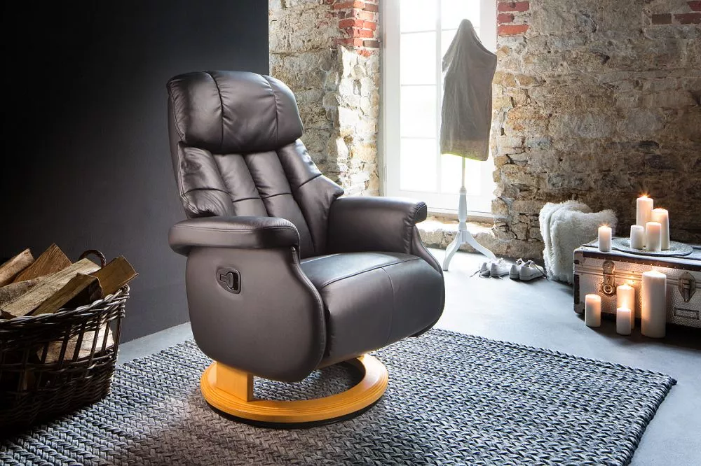 Krēsls Calgary Comfort L Natural Standard · Melns · 111 × 77 × 86 cm
