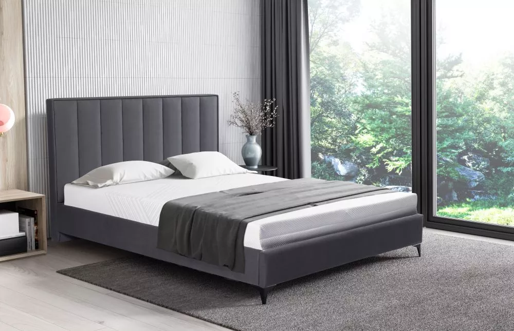 Gulta Lahti Standard ar stelāžu Guļamvietas platums: 160 cm, Guļamvietas garums: 200 cm, stelāžas tips: metāla, · Tumši 