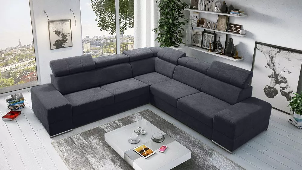 Dīvāns Royal Max Standard · Grafīts · 286 × 286 × 79 cm