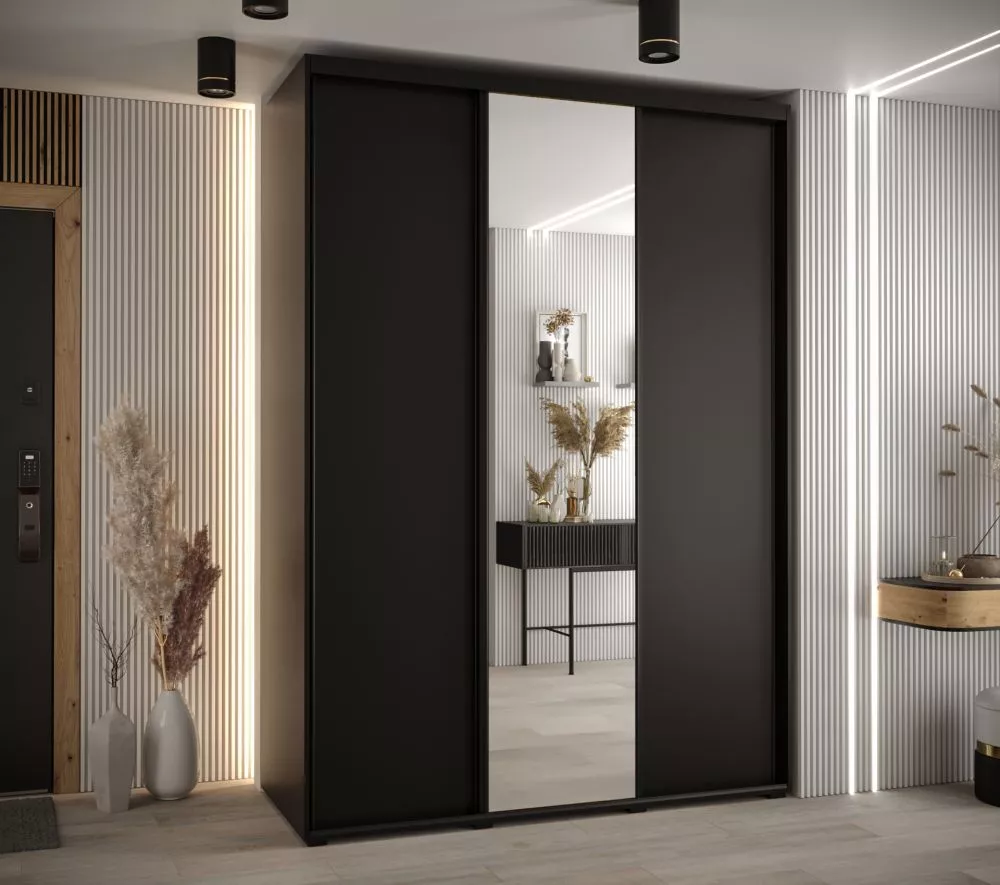 Skapis Cannes 3 · Melna · 170 × 60 × 205.2 cm