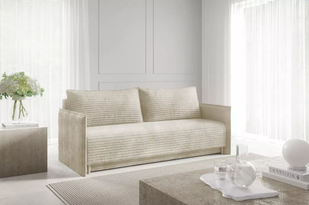 Dīvāns Nubis standard · Krēma · 100 × 216 × 90 cm