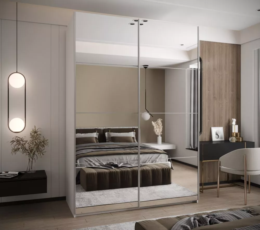 Skapis Lux 2 · Balts · 180 × 61 × 245.5 cm