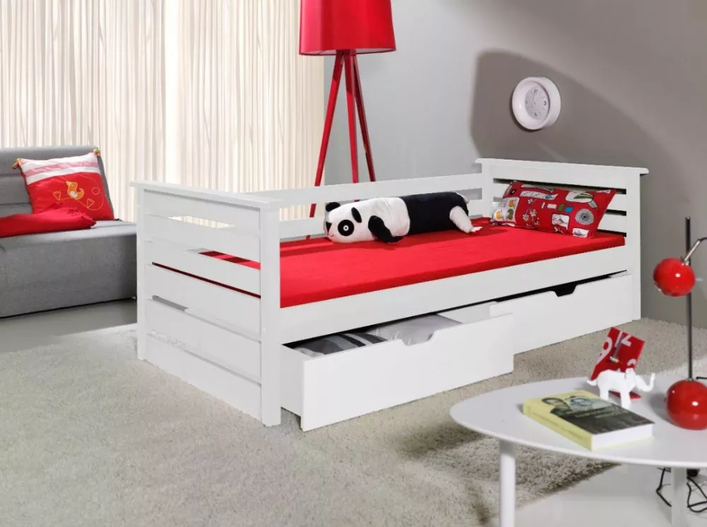 Bērnu gulta Kalina 80x180 ar stelāžu Guļamvietas platums: 80 cm, Guļamvietas garums: 180 cm, · 87 × 190 × 63 cm