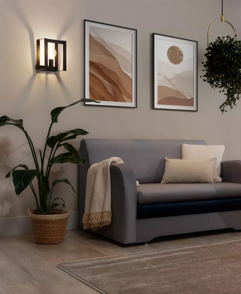Lampa Giorri veids: sienas, · Melns · 20 × 28 × 25 cm