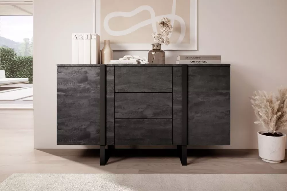 Kumode Verica K150 2D3SZ Black · Melns · 150 × 45 × 87 cm