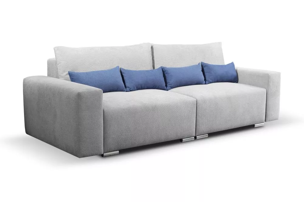 Dīvāns Kora Sofa Big standard · Gaiši pelēks + zils · 100 × 250 × 88 cm