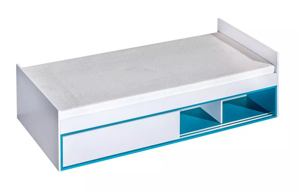 Bērnu gulta Trafiko 13 90x200 ar stelāžu Guļamvietas platums: 90 cm, Guļamvietas garums: 200 cm, · 90 × 205 × 60 cm