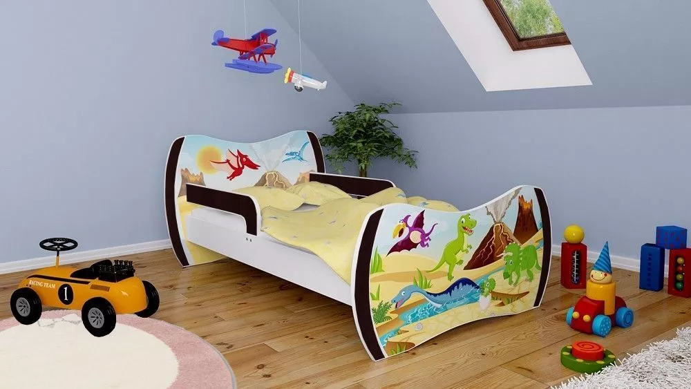 Bērnu gulta Dream L01 140x70 DM29 ar stelāžu Guļamvietas platums: 70 cm, Guļamvietas garums: 140 cm, · 94 × 144 × 71 cm