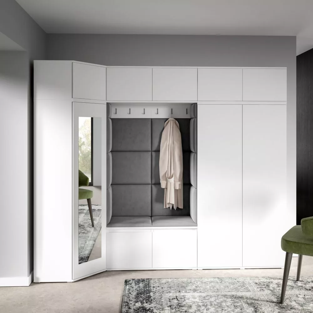 Apavu plaukts Emi 39 Trinity Korpusa krāsa: balts, · 260 × 225 × 70 cm