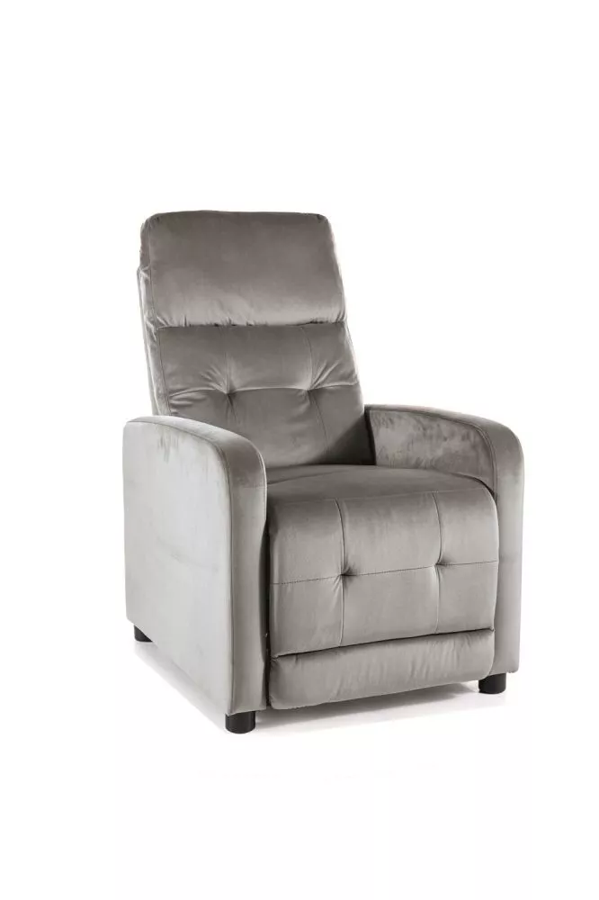 Mīksts krēsls Otus Velvet Sēdvietas dziļums: 53 cm, Maksimālais dziļums: 144 cm, · Pelēks · 66 × 92 × 100 cm