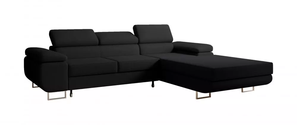 Dīvāns Corner 271 standard · Melns · 200 × 277 × 90 cm