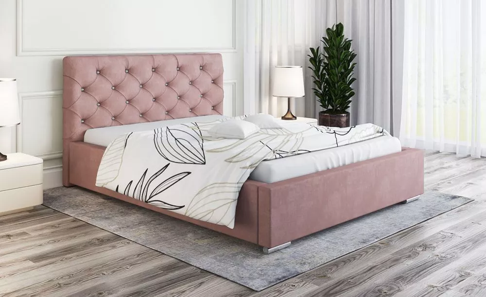 Gulta Bed 11 standard ar stelāžu Guļamvietas platums: 120 cm, Guļamvietas garums: 200 cm, stelāžas tips: koka, · Rozā · 