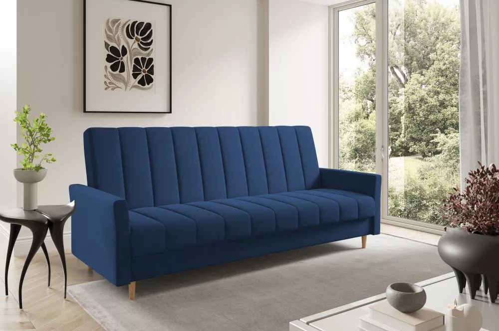 Dīvāns Sara Sofa standard · Zils · 90 × 227 × 93 cm