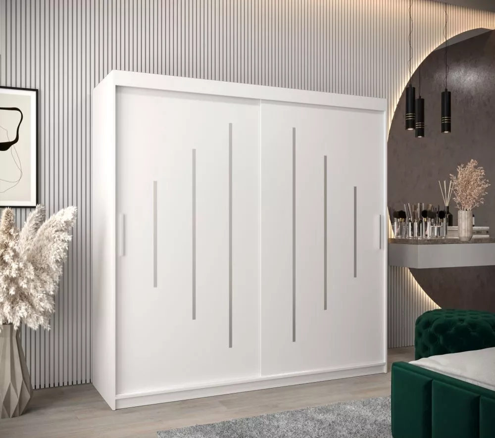 Skapis York · Balts · 200 × 62 × 200 cm