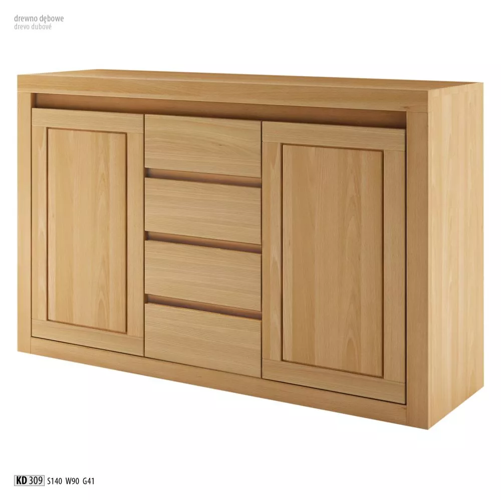 Kumode KD 309 · Ozols · 140 × 41 × 90 cm