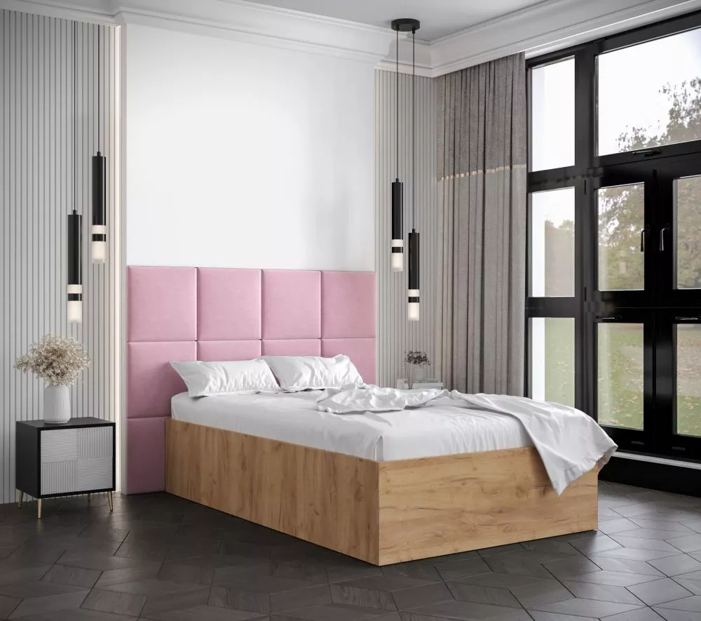Gulta Bella 4 ar stelāžu Guļamvietas platums: 120 cm, Korpusa krāsa: ozols kraft zelts, Guļamvietas garums: 200 cm, stel