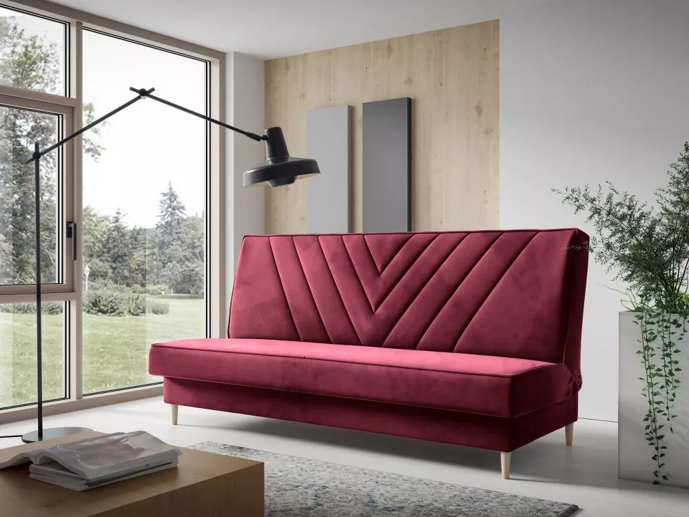 Dīvāns Sofa Bed 185 standard · Tumši rozā · 90 × 200 × 93 cm