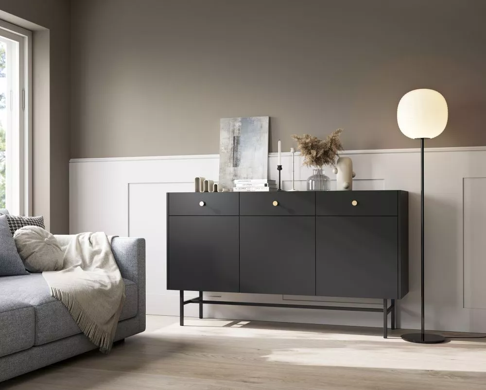 Kumode Diva K3D3SZ · Melns · 155 × 39 × 89.4 cm