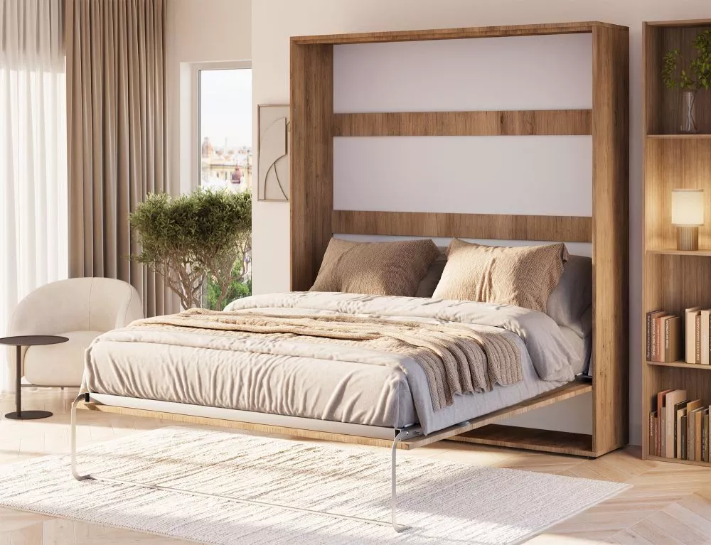 Gulta Vivario ar stelāžu Guļamvietas platums: 160 cm, Guļamvietas garums: 200 cm, · Ozols artisan · 173 × 213 × 211 cm