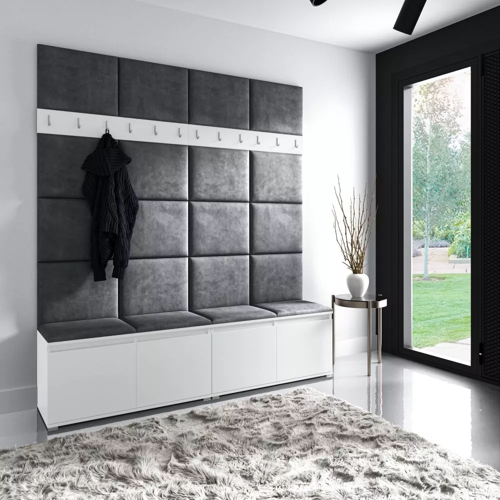 Apavu plaukts Emi 4 Trinity Korpusa krāsa: balts, · 200 × 225 × 40 cm