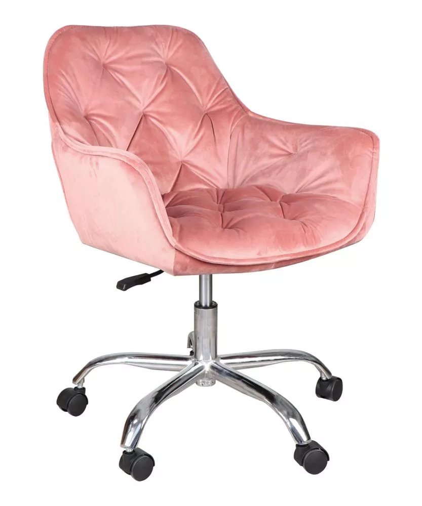 Datorkrēsls Q-190 Velvet · Rozā · 60 × 44 × 80 cm