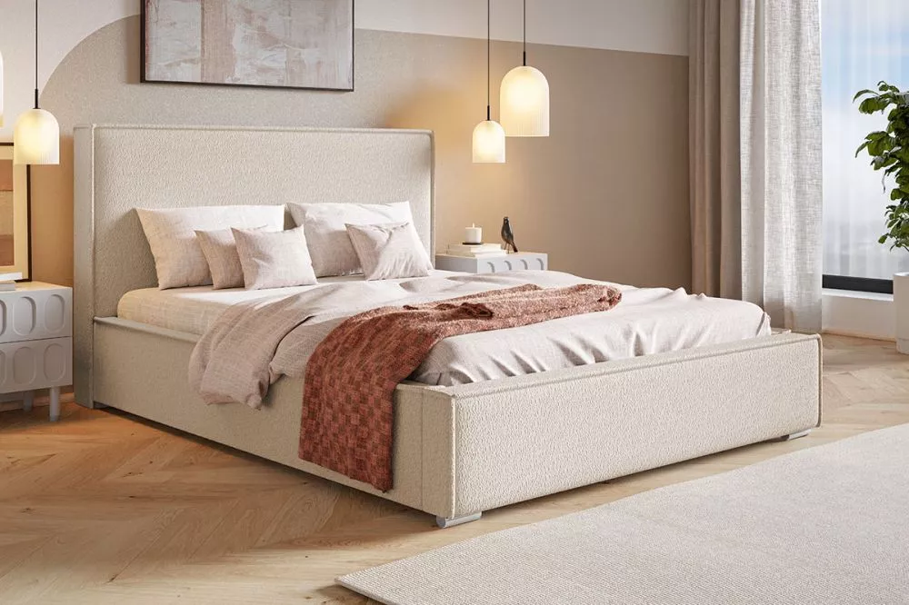 Gulta Bed 8 standard ar stelāžu Guļamvietas platums: 140 cm, Guļamvietas garums: 200 cm, stelāžas tips: koka, · Bēšs · 1