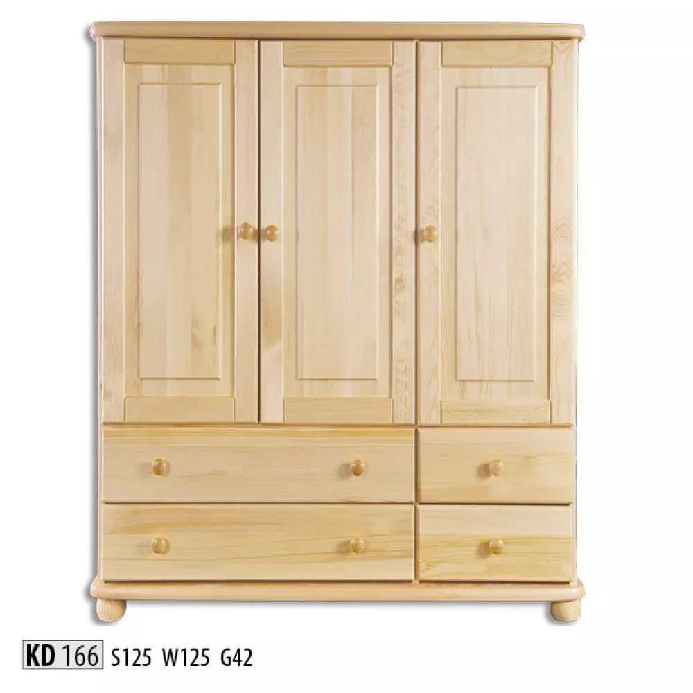 Kumode KD 166 · Priede · 125 × 42 × 125 cm