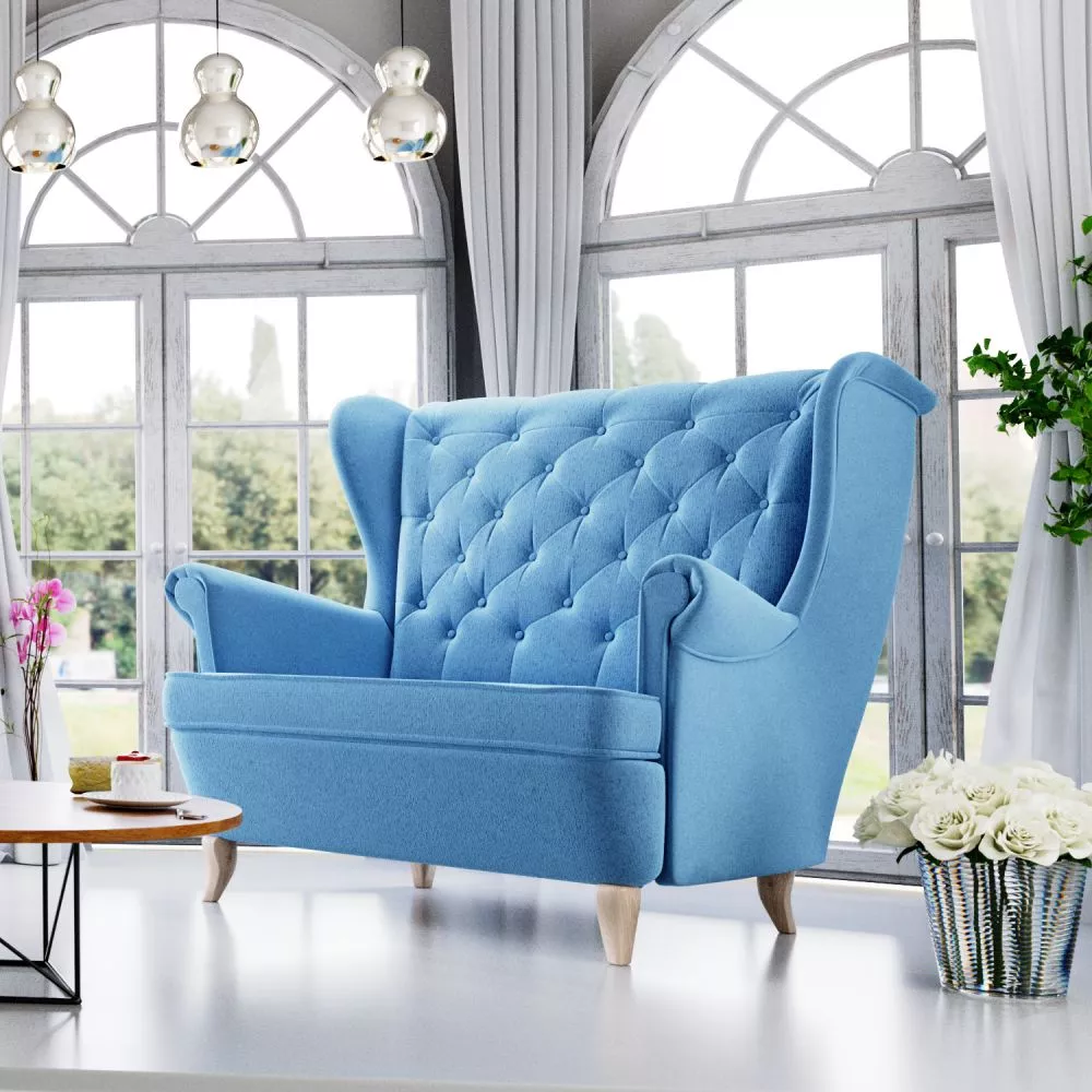 Dīvāns Sofa Uszak Standard · Gaiši zils · 72 × 142 × 108 cm