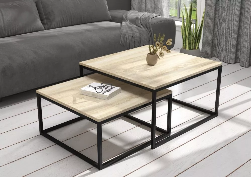 Žurnālgalds Kama Loft Korpusa krāsa: sonoma, · 75 × 75 × 43 cm