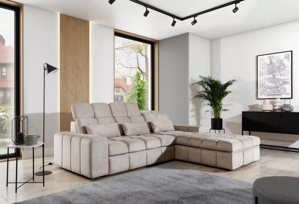 Dīvāns Magnelio Mini Premium Standard · Bēši brūns · 205 × 267 × 87 cm