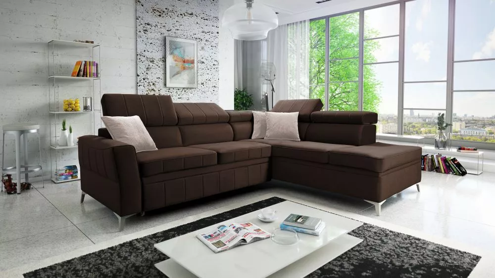 Dīvāns Bartez 3 Standard · Brūns · 218 × 262 × 80 cm