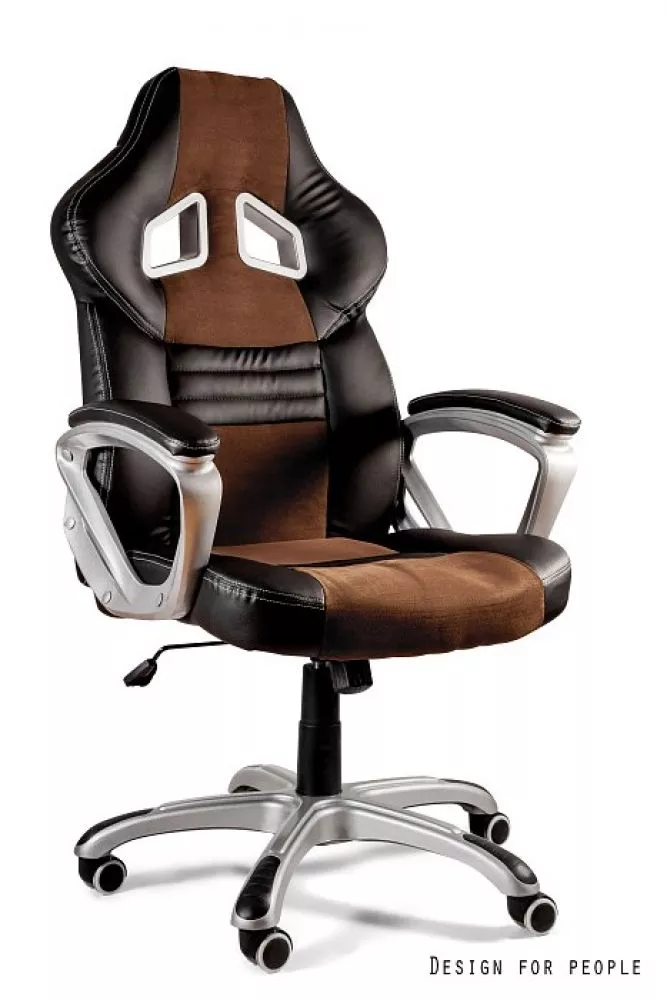 Datorkrēsls Dynamiq V15 Korpusa krāsa: melns, Elementu krāsa: brūns, Sēdvietas platums: 50 cm, · 65 × 63 × 114 cm