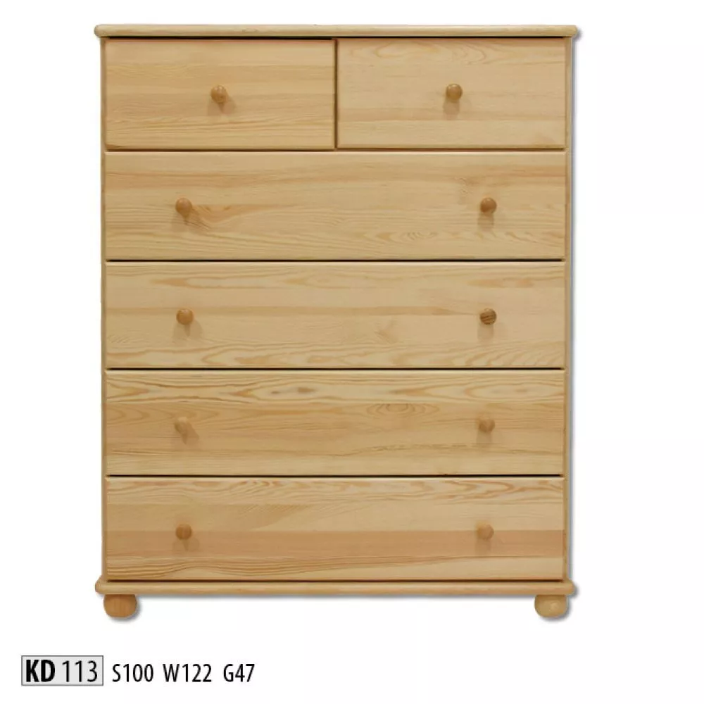 Kumode KD 113 · Priede · 100 × 47 × 122 cm