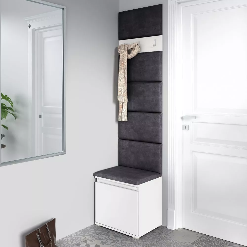 Apavu plaukts Emi 7 Trinity Korpusa krāsa: balts, · 50 × 215 × 40 cm