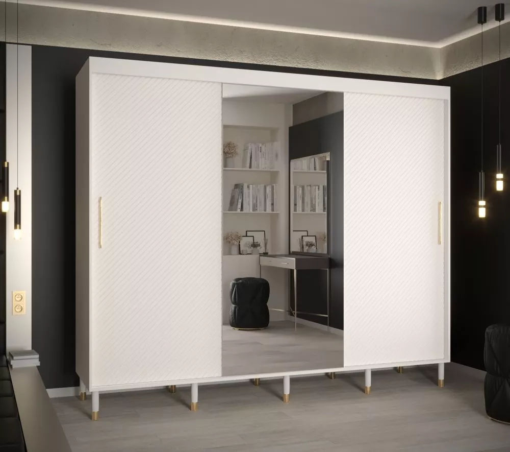 Skapis Calipso Jodelka 2 · Balts · 250 × 62 × 208 cm
